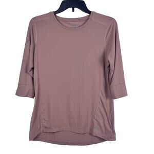 Mountain Hardwear Mauve Active Top Women's M Short Sleeve Wicking Hiking (H308)‎
